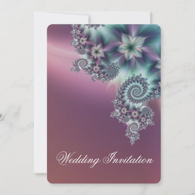 Spirale Blume Hochzeit Einladung (Vorderseite)