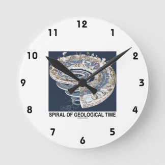 Spirale der geologischen Zeit (Spirale der Erdgesc Runde Wanduhr