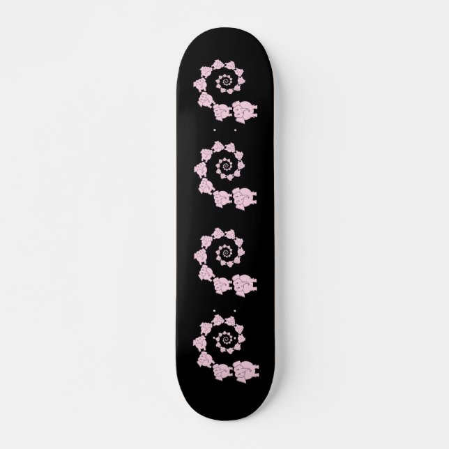 Spirale der rosa Elefanten Skateboard (Vorne)