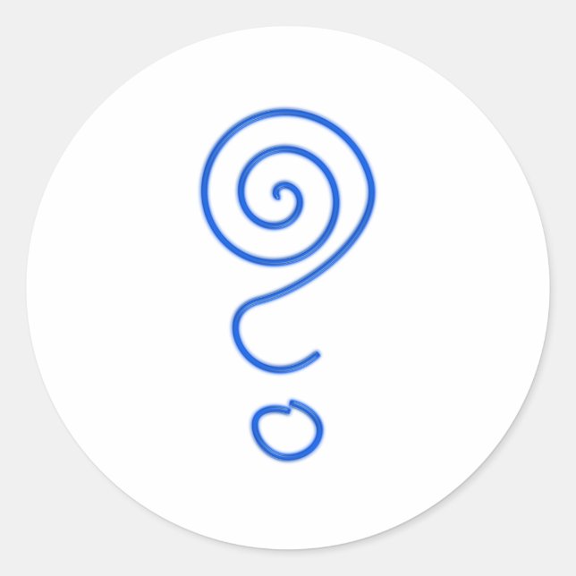 Spirale Fragezeichen Spiralfragezeichen Runder Aufkleber (Vorderseite)