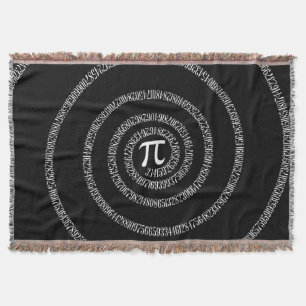 Spirale für Pi auf schwarzer Decke