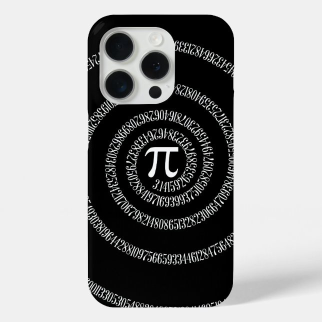 Spirale für Pi auf Solid Black Case-Mate iPhone Hülle (Rückseite)