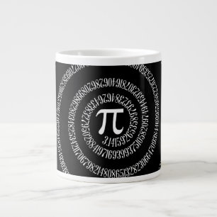 Spirale für Pi im Schwarzen Stil Jumbo-Tasse