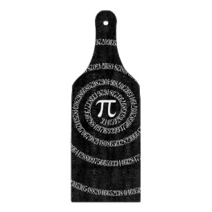 Spirale für Pi im Schwarzen Stil Schneidebrett