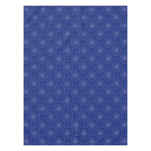 Spirale für PU-Zahlen auf Marine-Blau-Dekor Tischdecke (Vorderseite)