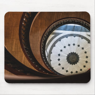 Spirale Holztreppe Abstraktes Poster Mousepad