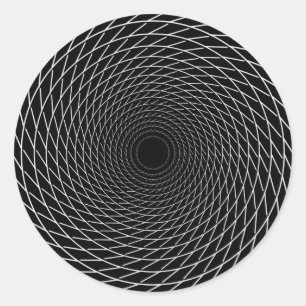 Spirale in Unendlichkeit Runder Aufkleber
