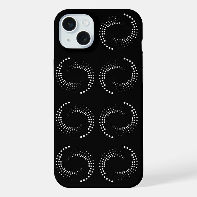 Spirale mit weißen Kreisen -  iPhone Hülle (Rückseite)