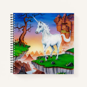 Spirale Notizbuch magische Fantasie einhorn Königr