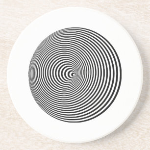 Spirale optische Illusion Sandstein Untersetzer