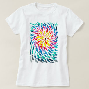 Spirale Regenbogenfarbe abstrakt T-Shirt