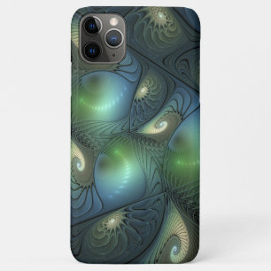 Spiralen Aquamarin Beige Grün Abstraktes Fraktal K Case-Mate iPhone Hülle