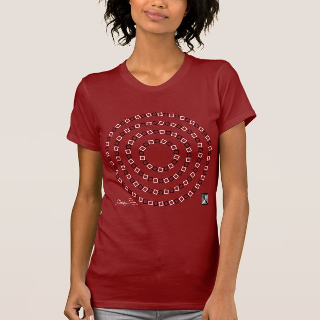 Spiralen oder Kreis-Damen-T - Shirt (Vorderseite)