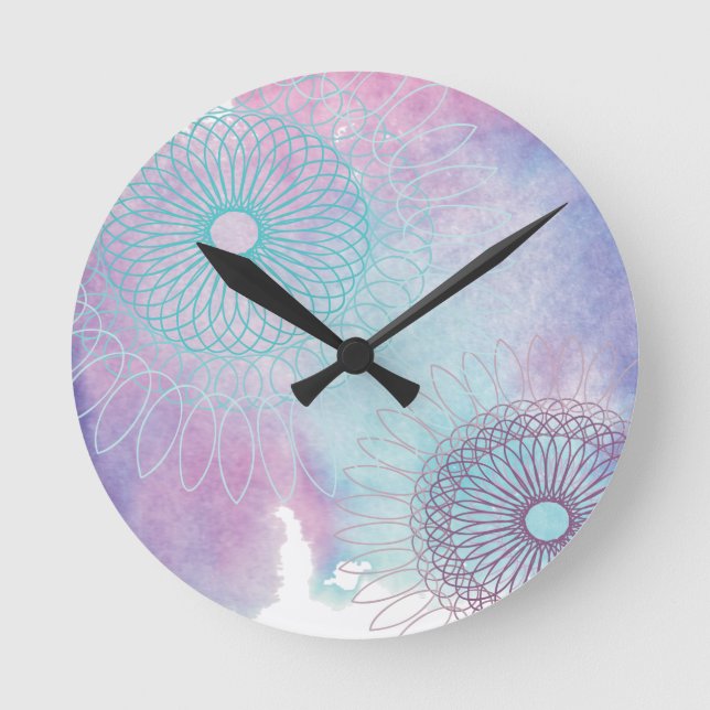 Spiralen Runde Wanduhr (Vorderseite)