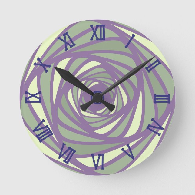 Spiralfarben Runde Wanduhr (Vorderseite)