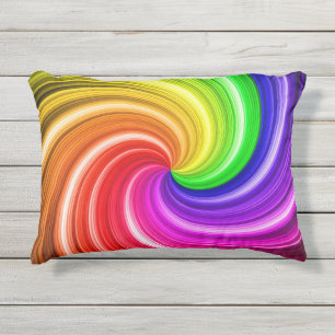 Spiralfarbene Gefärbte Krawatte Rainbow Swirl Kun Kissen Für Draußen