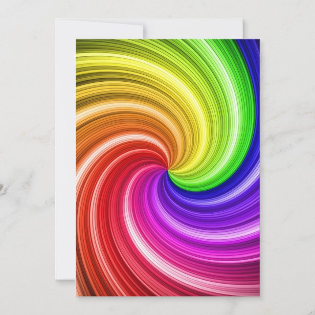 Spiralfarbene Gefärbte Krawatte Rainbow Swirl Kuns Dankeskarte (Vorderseite)