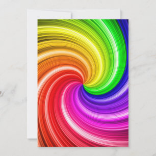 Spiralfarbene Gefärbte Krawatte Rainbow Swirl Kuns Dankeskarte