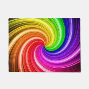 Spiralfarbene Gefärbte Krawatte Rainbow Swirl Kuns Fußmatte