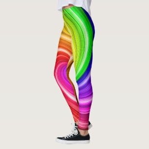 Spiralfarbene Gefärbte Krawatte Rainbow Swirl Kuns Leggings