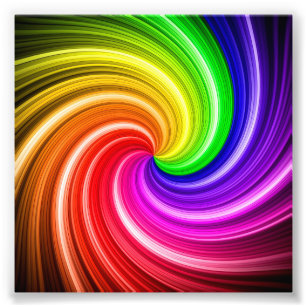 Spiralfarbene Gefärbte Krawatte Regenbogen Swirl A Fotodruck