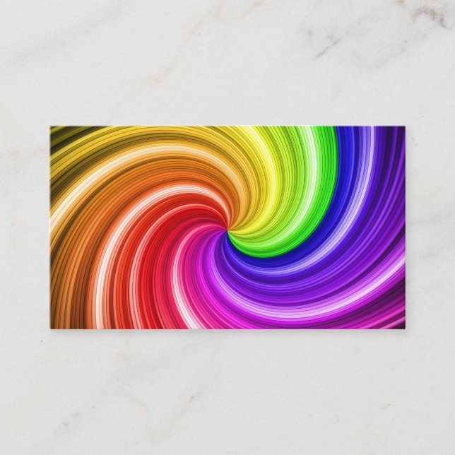 Spiralfarbene Gefärbte Krawatte Regenbogen Swirl A Visitenkarte (Vorderseite)