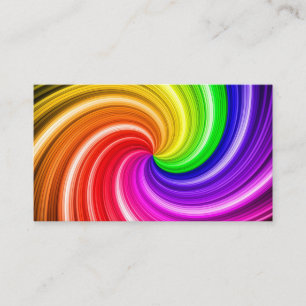 Spiralfarbene Gefärbte Krawatte Regenbogen Swirl  Visitenkarte