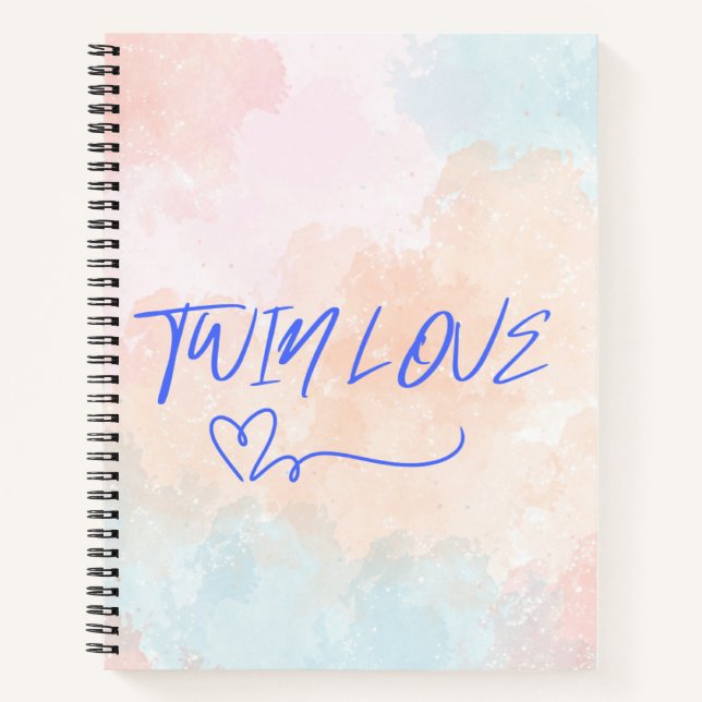 Spiralfeuerwerk für Wasserfarben für Twins Notizbuch (Vorderseite)