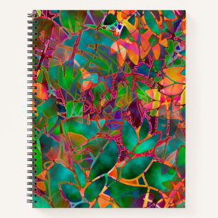 Spiralfolien Abstraktes Hartglas Notizbuch