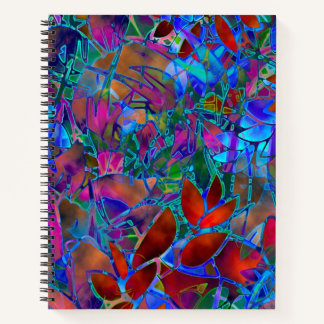 Spiralfolien Abstraktes Hartglas Notizbuch