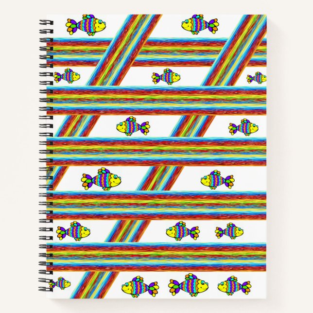 Spiralfolienfisch Notizbuch (Vorderseite)