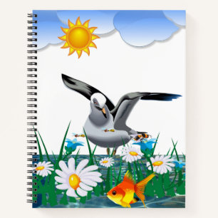 Spiralfolienfisch Notizbuch