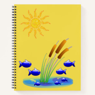 Spiralfolienfisch Notizbuch