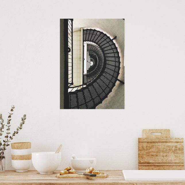 Spiralförmiger Aufstieg - St. Augustine Leuchtturm Poster (Küche)