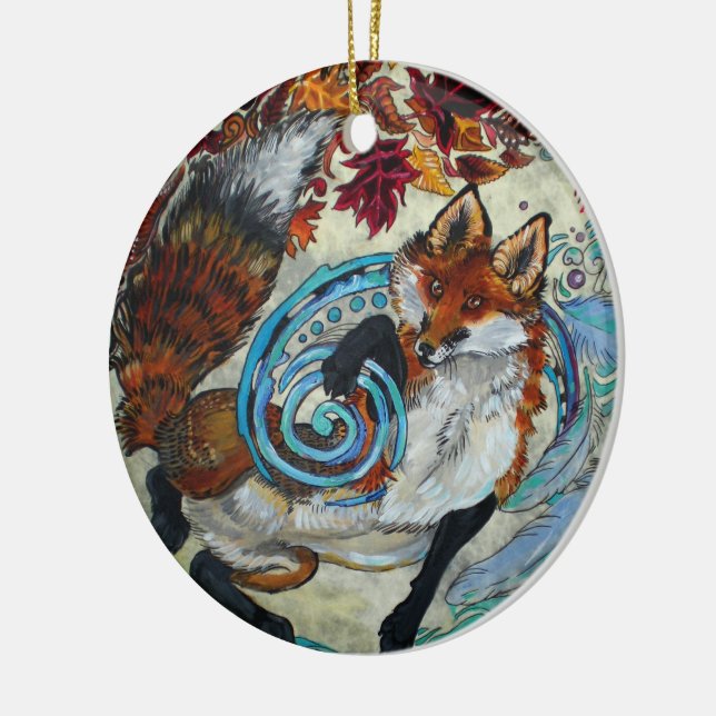 Spiralfox Keramik Ornament (Links)