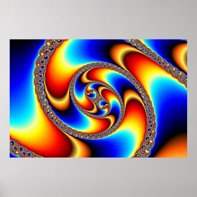 Spiralgalaxie - Fraktal Kunst Poster (Vorne)
