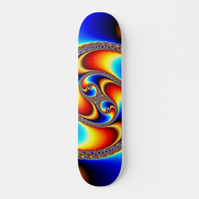 Spiralgalaxie - Fraktal Kunst Skateboard (Vorne)