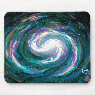 Spiralgalaxie im Weltraum Mousepad