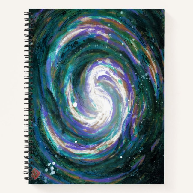 Spiralgalaxie im Weltraum Notizbuch (Vorderseite)
