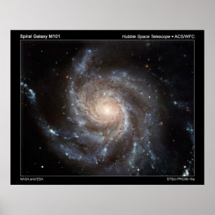 Spiralgalaxie M101 Poster
