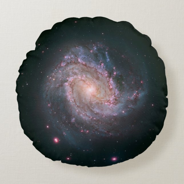 Spiralgalaxie M83 (NASA) Rundes Kissen (Vorderseite)