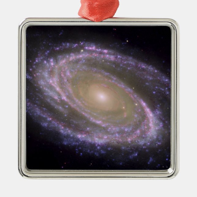Spiralgalaxie Messier 81 Silbernes Ornament (Vorne)