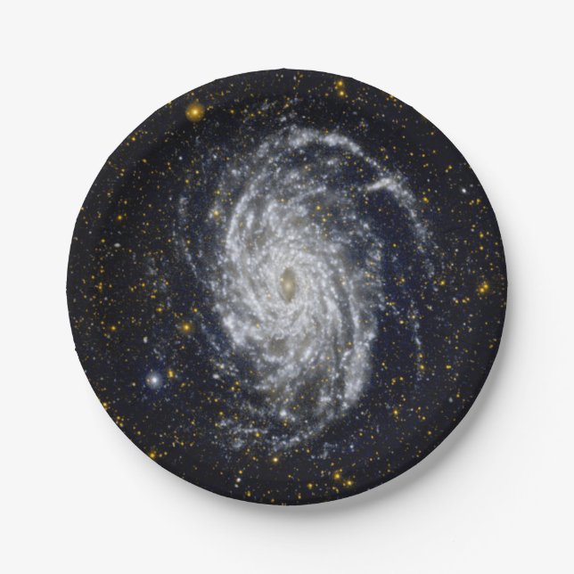 Spiralgalaxie Pappteller (Vorderseite)