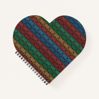 Spiralgebundenes Notebook mit kreisförmiger Muster Notizbuch