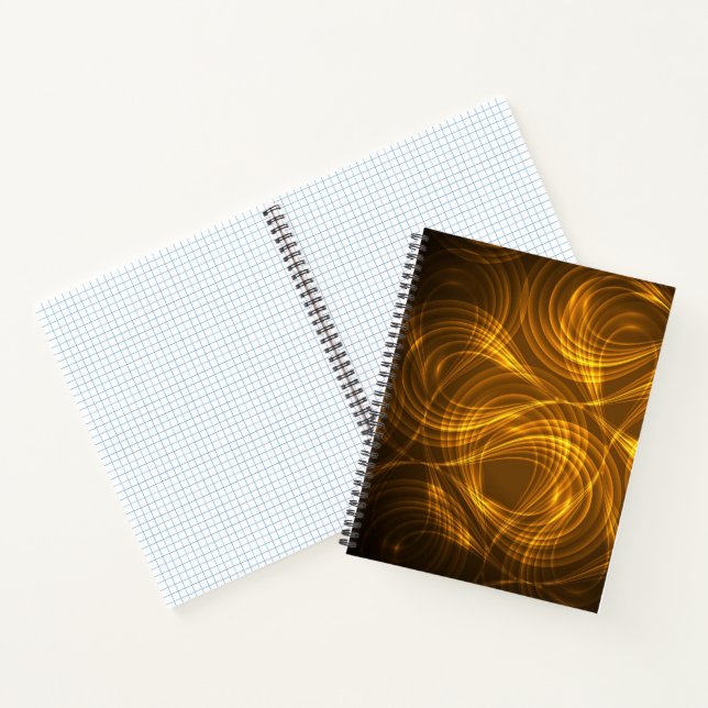 Spiralgebundenes Notizbuch mit einem dynamischen D (Innenseite)