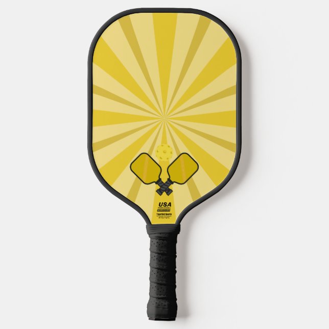 Spiralgelbe Pickle-Ball-Schläger Pickleball Schläger (Rückseite)