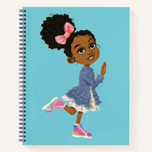Spiralheft mit braunem Charakter für Mädchen Notizbuch