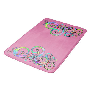 Spiralherz Handgemalt Design 1 Badematte