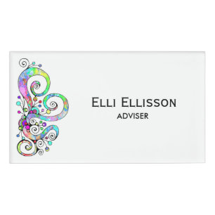 Spiralherz Handgemalt Design 1 Namenschild