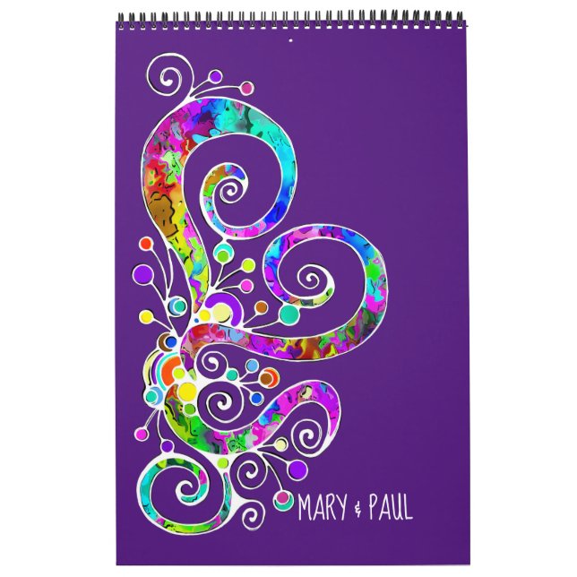 Spiralherz Handgemalt Design 2 Kalender (Titelbild)